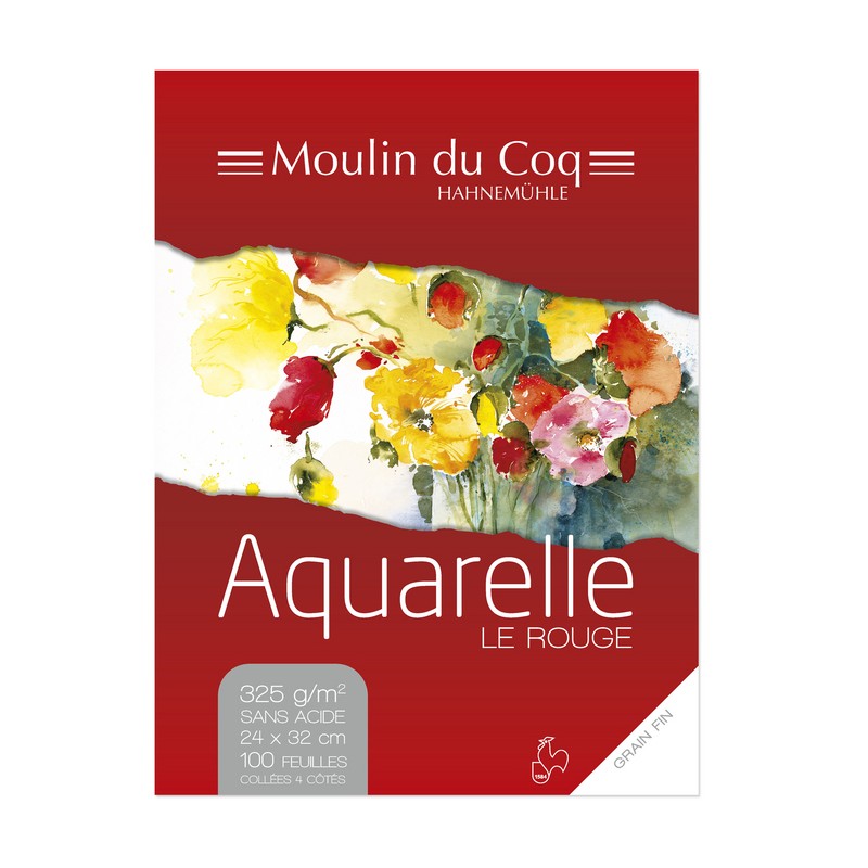 BLOC PAPIER AQUARELLE A3 300G/M² GRAIN FIN COLLÉS 1 CÔTÉS – ARCHES