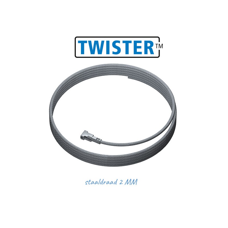 Fils câble acier ø2mm à têteTwister pour cimaise