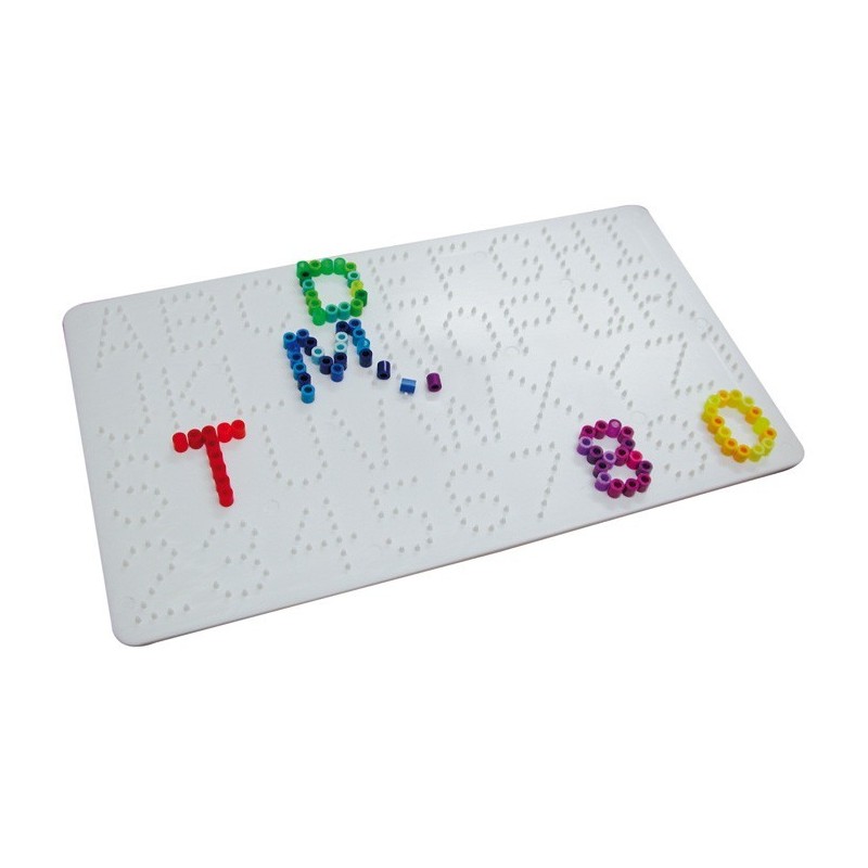 Plaque à picots Alphabet et chiffres Perlou