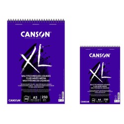 Blocs XL Multitechniques Liquides 250g/m² Canson, 30 fls à spirales