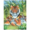 Peinture par numéros 25x30cm - Tigres