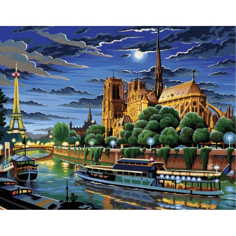 Peinture par numéros 30x40cm - Notre-Dame de Paris