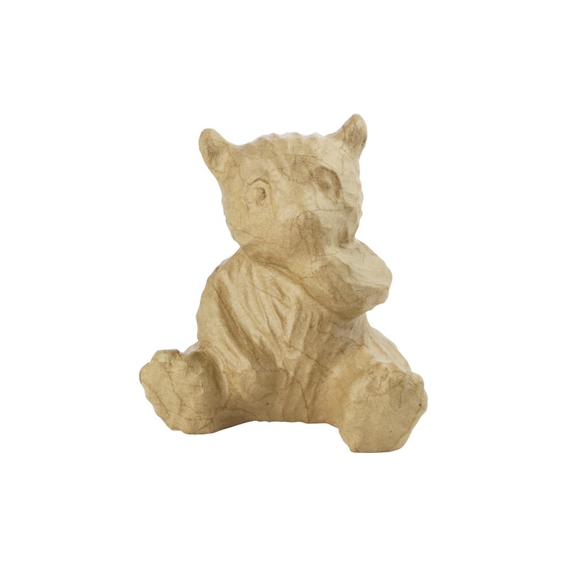 Panda en papier maché - 13,5x10x15cm