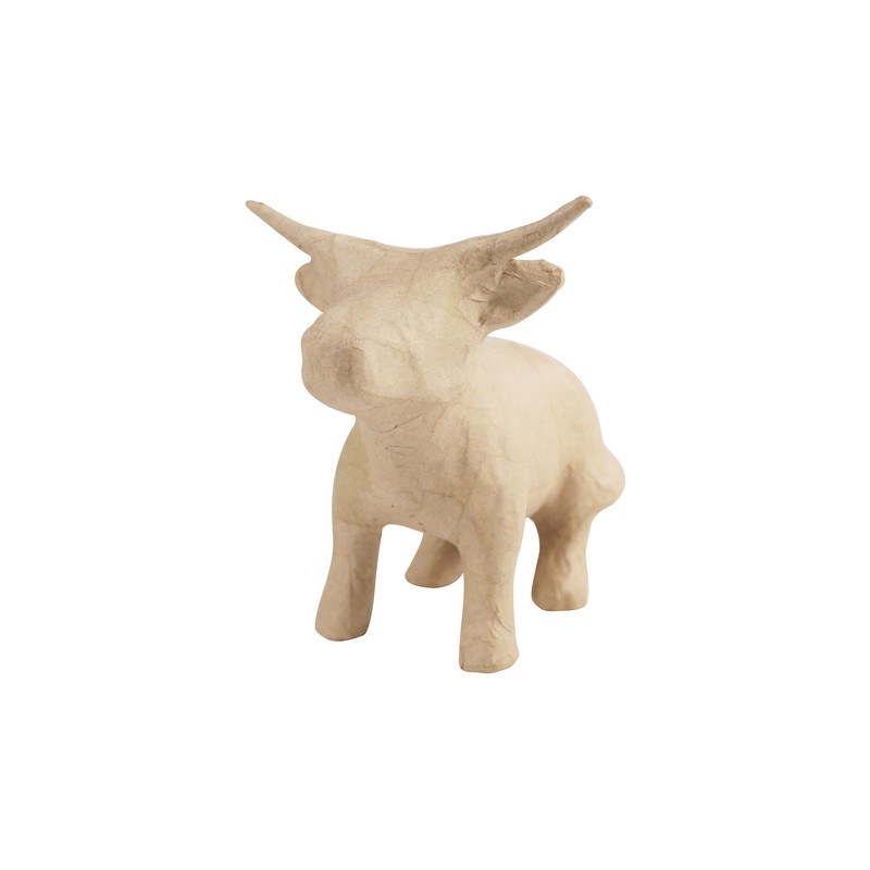 Boeuf en papier maché - 17x12x15cm