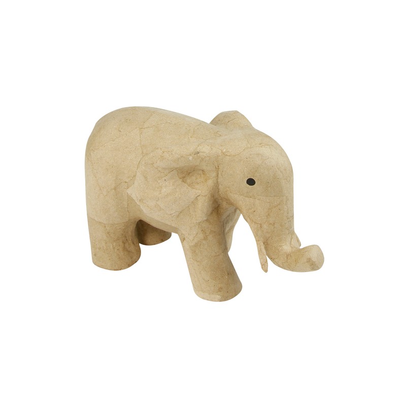 Eléphant en papier maché - 23x12x14cm
