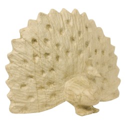 Paon en papier maché - 12.5x24x19cm