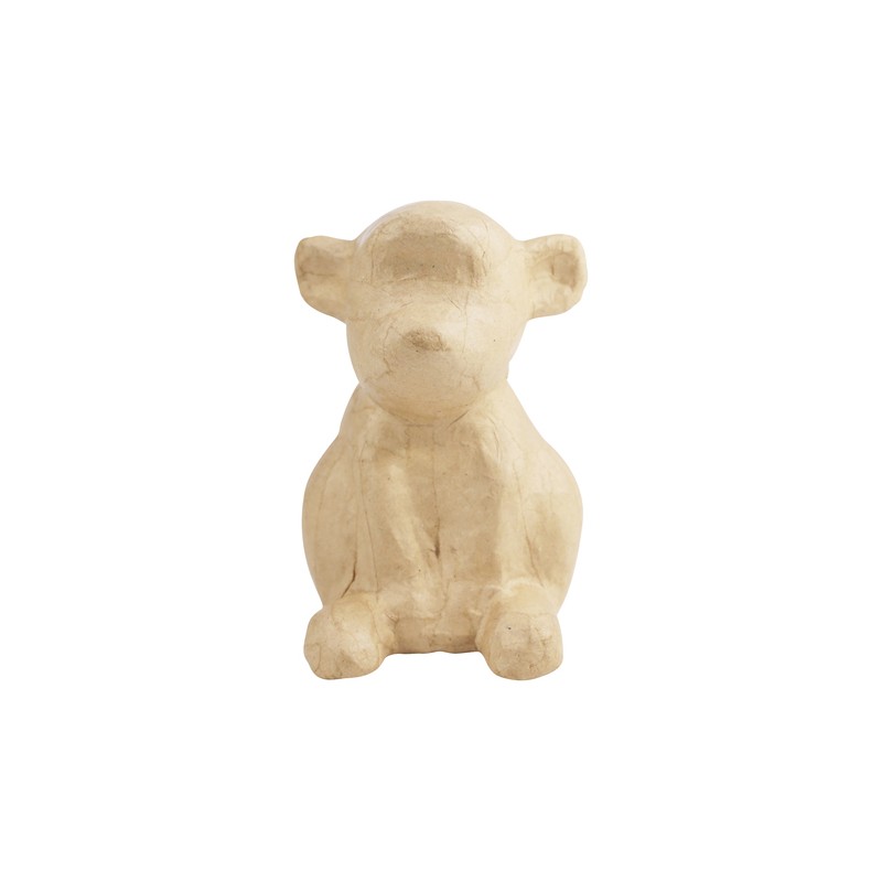 Singe en papier maché - 13x10x14,5 cm