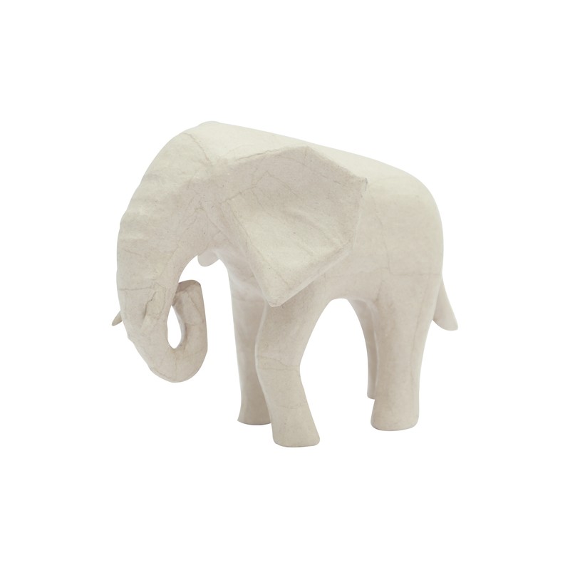 Eléphant d'Afrique en papier maché - 18,5x12,5x15,5 cm