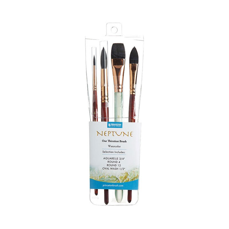 Set Professionnel pinceaux aquarelle Neptune x4 pcs