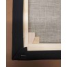 Châssis entoilés en lin noir à grain moyen 430g/m²