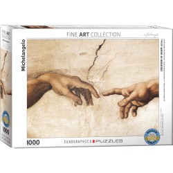 Puzzle 1000 pièces - La création d'Adam (détail) de Michelangelo