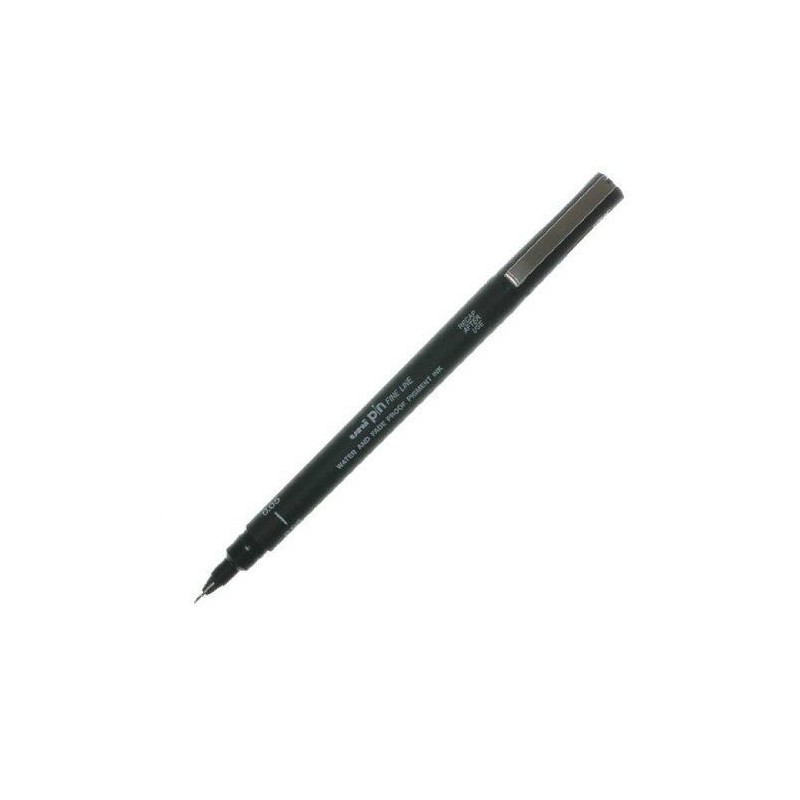 Feutre dessin technique pointe calibrée Uni-Pin 0,1 mm gris foncé