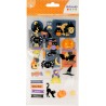 Planches de stickers cartonnés Halloween x3pcs