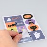 2 planches d'autocollants Halloween x3pcs
