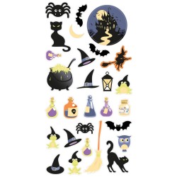 Stickers relief Puffies - Halloween sorcière