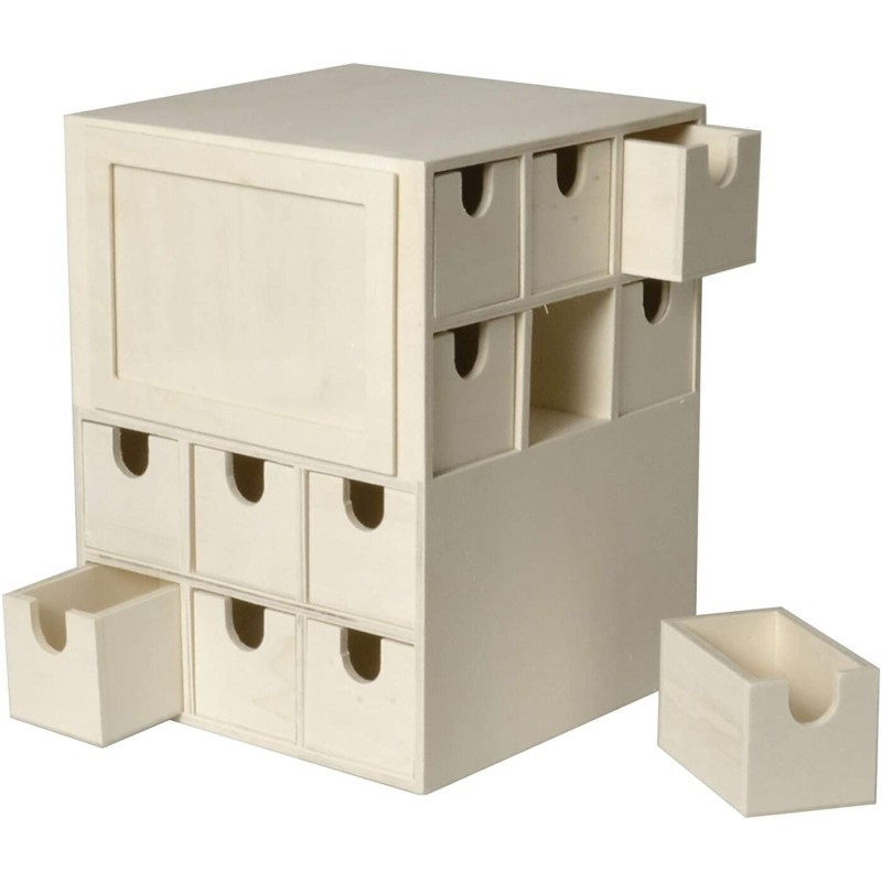 Calendrier de l'Avent Cube - 17x17x22 cm