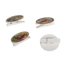 Chiffres en bois calendriers de l'Avent - Père Noël vintage