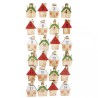 Pinces avec maison en bois - Calendrier de l'Avent chiffres 1à 24