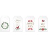 Etiquettes en acétate 2x4pcs - Merry Christmas
