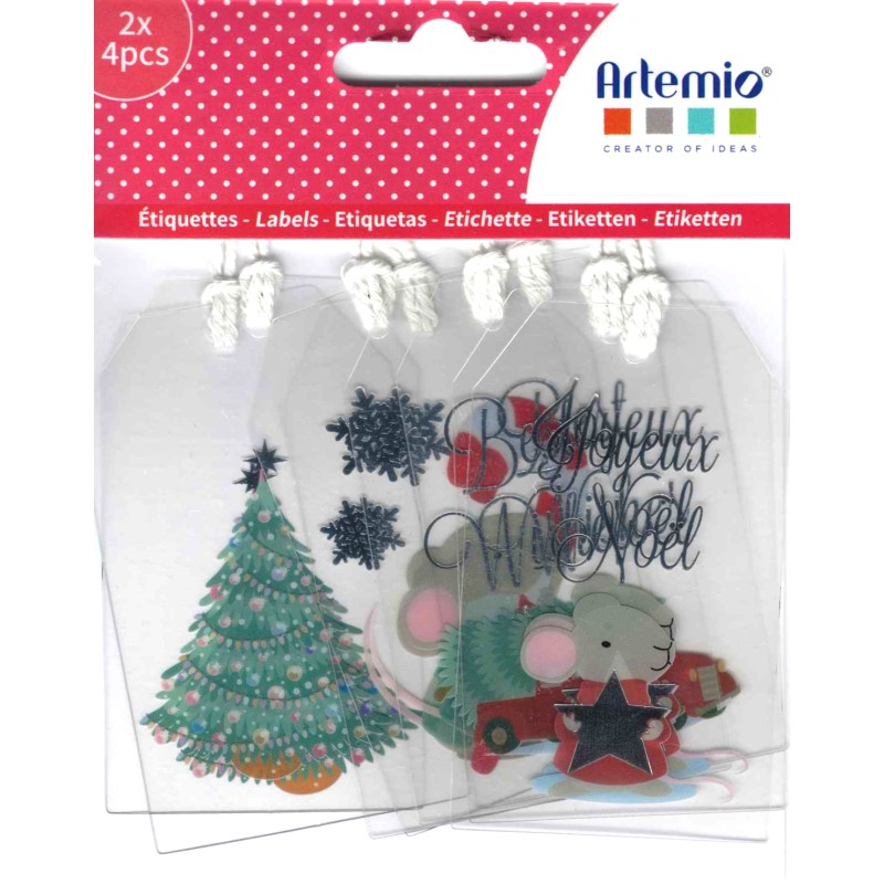 Etiquettes en acétate 2x4pcs - Once upon a time