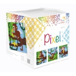 Kit Créatif Pixel cube 3 décors 4x4cm - Dans la jungle