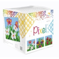 Kit Créatif Pixel cube 3 décors 4x4cm - Jardin fleuri