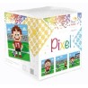 Kit Créatif Pixel cube 3 décors 4x4cm - Fan de foot