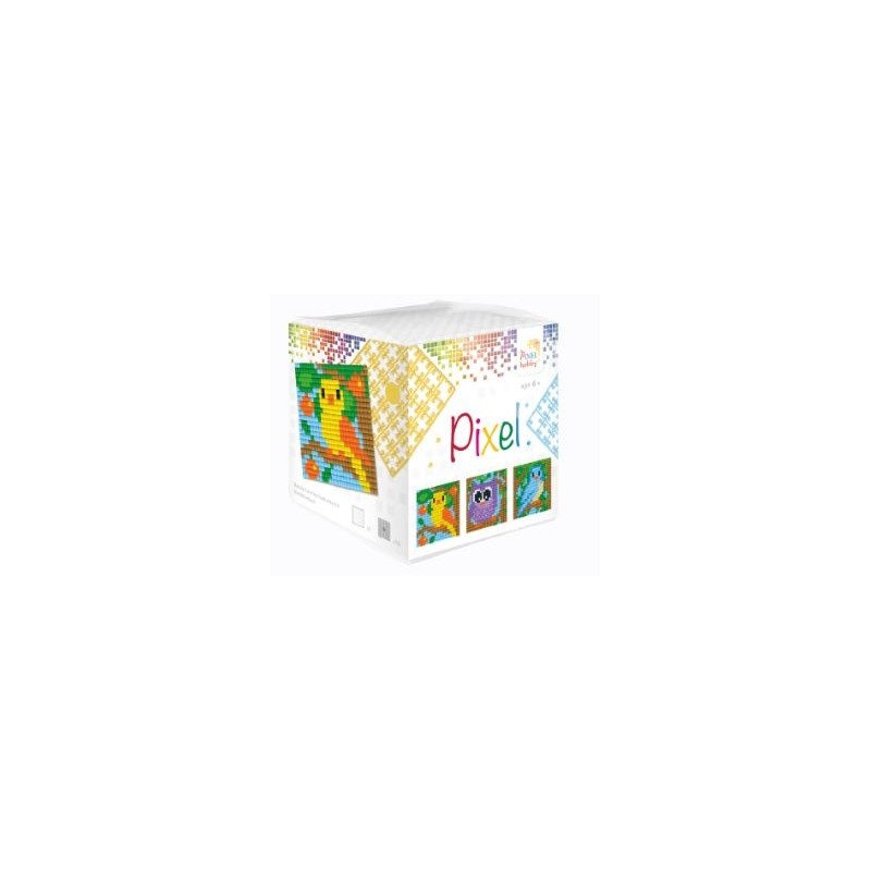 Kit Créatif Pixel cube 3 décors 4x4cm - Dans les arbres