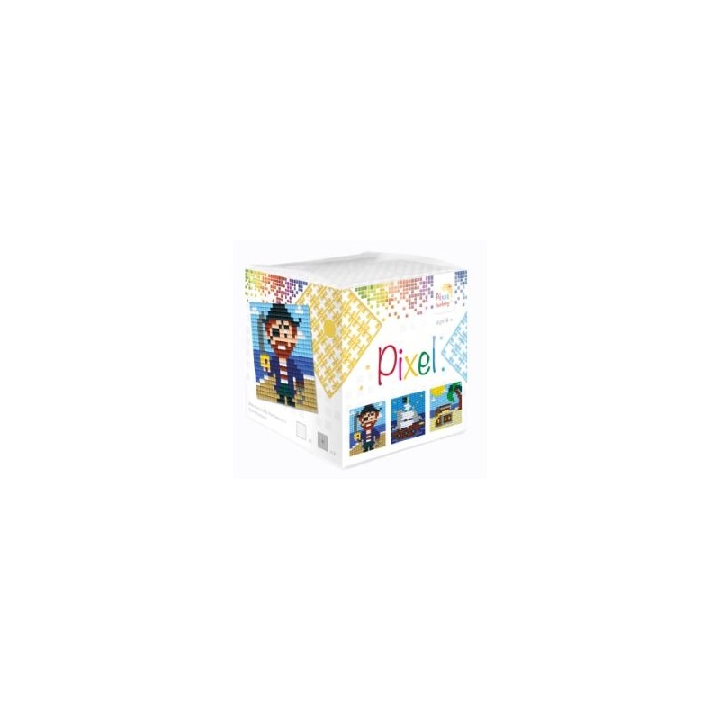 Kit Créatif Pixel cube 3 décors 4x4cm - A l'abordage