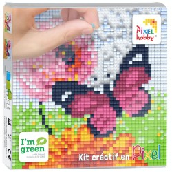 Kit Créatif Pixel tableau 12x12cm - Papillon