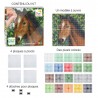 Kit Créatif Pixel tableau 12x12cm - Tête de cheval