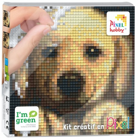 Kit Créatif Pixel tableau 12x12cm - Chien