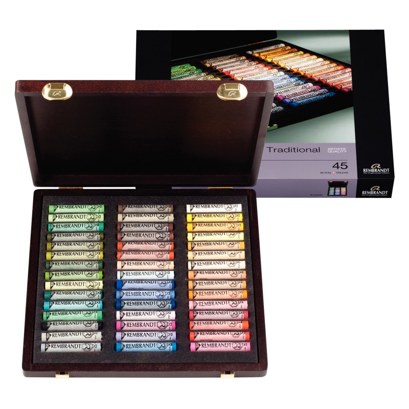 Coffret Tradional 45 pastels secs Rembrandt