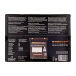 Coffret bois Professional aquarelle Rembrandt 28 demi-godets + accessoires