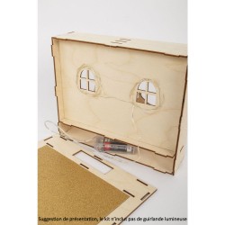 Kit en bois Cadre à motifs 3D, Crèche 24x24x6,3cm 