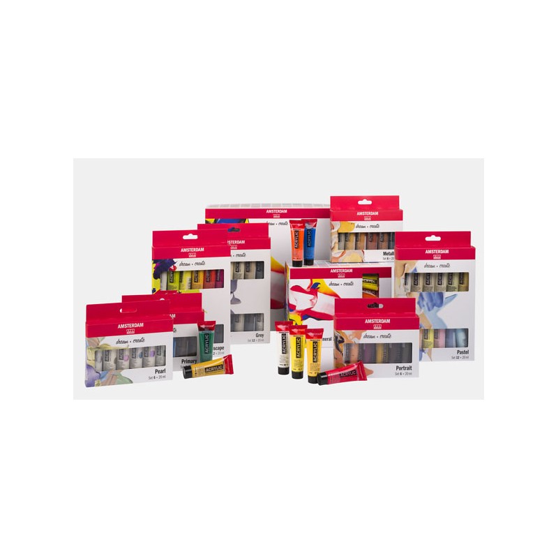 Sets peinture acrylique Amsterdam à thèmes, tubes 20 ml