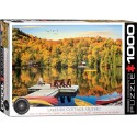 Puzzle 1000 pièces - Chalet au bord du lac, Québec