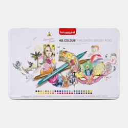 Boîtes métal de feutres à double pointes Bruynzeel