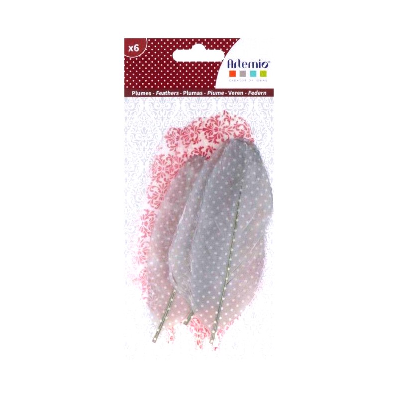 Plumes imprimées x6 - Barok