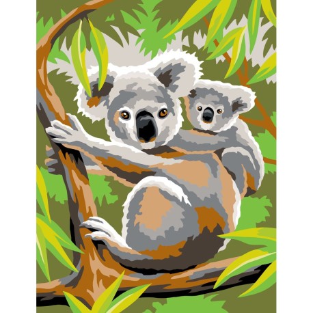 Kit de peinture par numéro - Koalas - Activités & Loisirs Créatifs