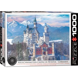 Puzzle 1000 pièces - Château de Neuschwanstein en hiver, Allemagne