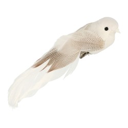 Set oiseaux sur pince x6pcs - Oiseaux blancs