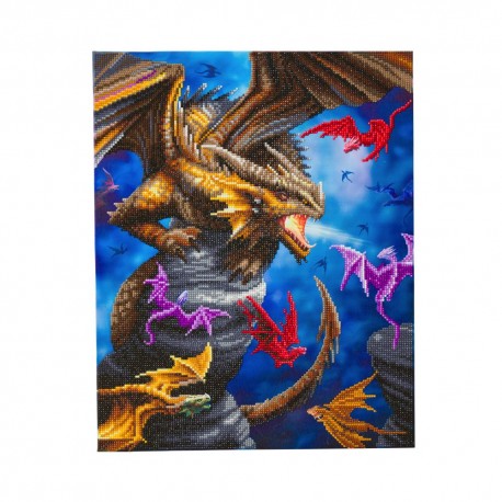 Kit tableau à diamanter Crytal Art 40x50cm - Clan des Dragons
