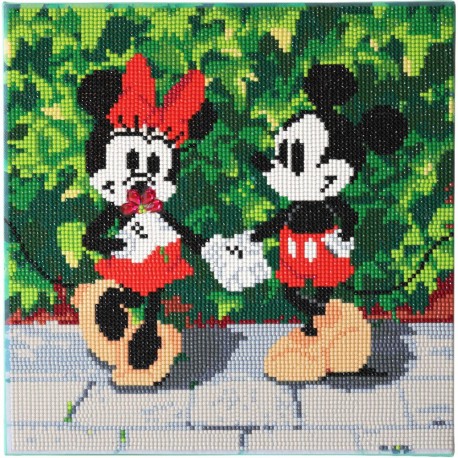 Kit tableau à diamanter Crytal Art Disney 30x30cm - Minnie et Mickey