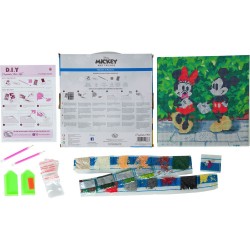 Kit tableau à diamanter Crytal Art Disney 30x30cm - Minnie et Mickey