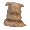 Bulldog yoga en papier maché
