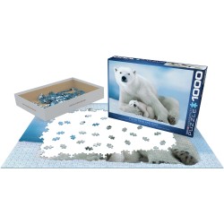 Puzzle 1000 pièces - Ours polaire et ourson