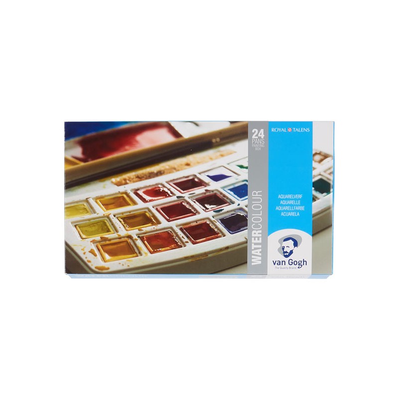 Coffret plastique aquarelle Van Gogh 24 demi-godets