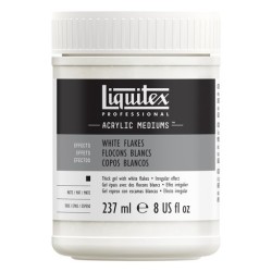 Médium gel de texture flocons blancs opaques Liquitex, pot 237ml