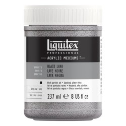 Médium gel de texture lave noire Liquitex, pot 237ml